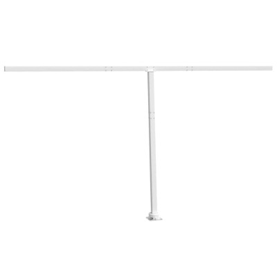 Set stalp pentru copertina, alb, 450x245 cm, fier foto
