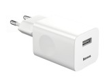 INCARCATOR retea Baseus, Quick Charge 3.0 24W, 1 x USB Output 3.6V-8V/3A, alb &amp;quot;CCALL-BX02&amp;quot; (timbru verde 0.18 lei) - 6953156272446