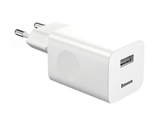 INCARCATOR retea Baseus, Quick Charge 3.0 24W, 1 x USB Output 3.6V-8V/3A, alb &amp;quot;CCALL-BX02&amp;quot; (timbru verde 0.18 lei) - 6953156272446
