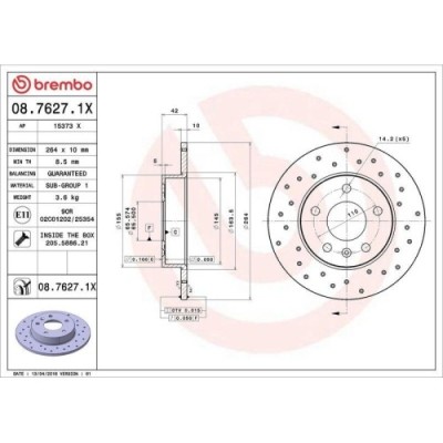 Set disc frana Opel Astra Classic Sedan (A04) 02.07-, Astra G Box / Estate (F70) 09.98-04.05, Astra G Classic (T98) 03.04-07.09, Astra G Classic Cara foto