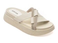 Papuci GRYXX albi, 1350H13, din piele naturala
