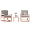 Set mobilier de grădină, 3 piese, lemn masiv douglas