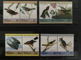 PC454 - Niutao Tuvalu 1985 Fauna/ Pasari Audubon , serie MNH, 8v, Nestampilat