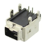 Conector mini IEEE1394, THT, 4 pini, in unghi, aurit, Connfly, 004392