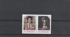 St.Vincent 1985-Arta,Muzica,Michael Jackson,serie 2 val.pereche, MNH.890-891 foto