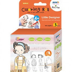 Cutie Creativa Cu Role Pentru Colorat, 3 Buc/set, Stick"n Little Designer - Toamna