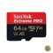Card Memorie microSDXC SanDisk Extreme Pro 64Gb Clasa 10 / UHS-1 U3 Cu Adaptor SDSQXCU-064G-GN6MA