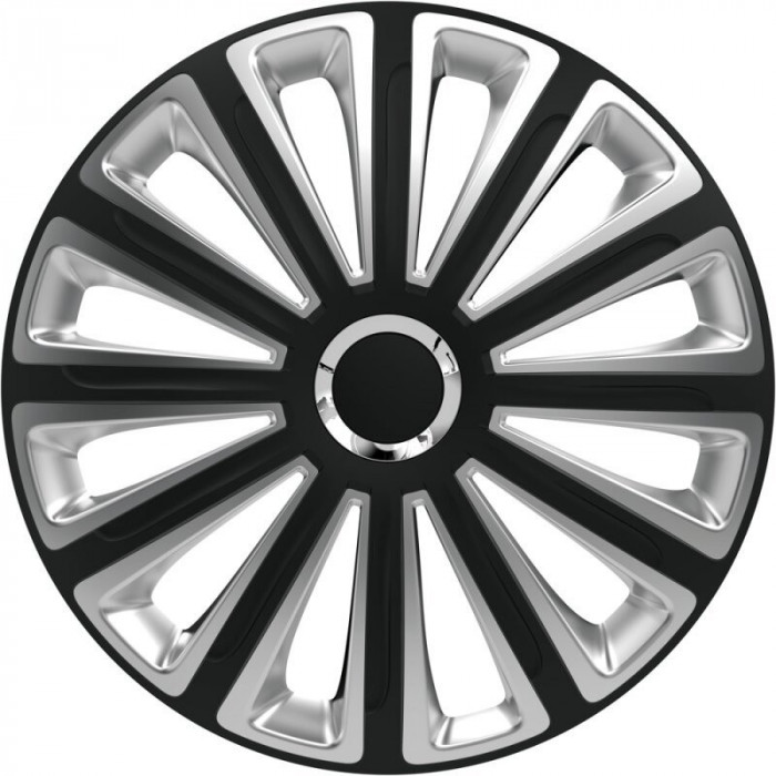 Set capace roti auto Cridem Trend RC 4buc - Negru/Argintiu - 15&#039;&#039; CRI1564RCBS