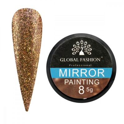 Gel vopsea unghii, cu efect de oglinda, Mirror, Global Fashion, 5g 08 foto