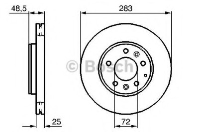 Disc frana MAZDA 6 Hatchback (GG) (2002 - 2008) BOSCH 0 986 479 132 foto