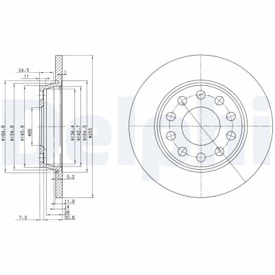 DELPHI BG3674C Disc frana foto
