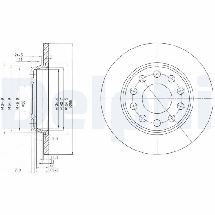 DELPHI BG3674C Disc frana