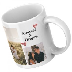 Cana Personalizata Cu 4 Poze si Nume