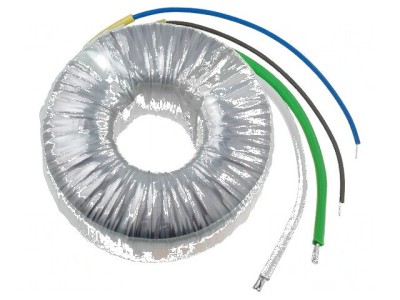 Transformator toroidal 300VA 230VAC 115V 2,609A cu cabluri foto