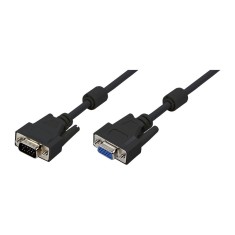 CABLU video LOGILINK, adaptor VGA (T) la VGA (M), 5m, dublu ecranat, rezolutie maxima Full HD (1920 x 1080) la 60 Hz, negru, &quot;CV0006&quot; (timbru verde 0.