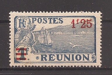 Reunion 1926-1927 - Portul St. Pierre, supratipar, MNH foto