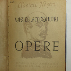 `VASILE ALECSANDRI - OPERE ALESE , VOLUMUL I - POEZII , editie ingrijita de G.C. NICOLESCU , 1949 , PREZINTA SUBLINIERI CU CREIONUL *