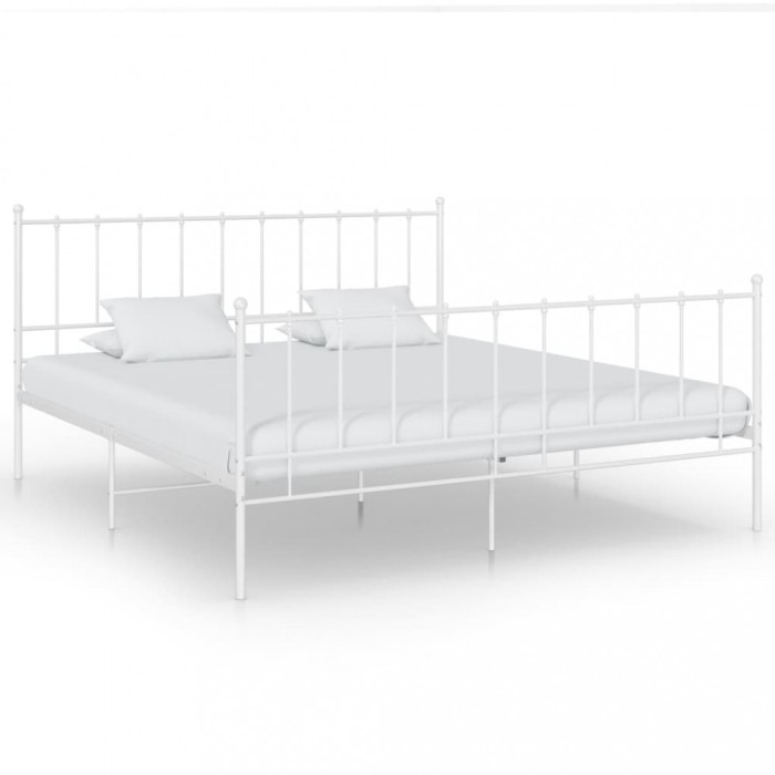 Gossi cadru de pat, alb, 140x200 cm, metal