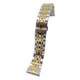 Cumpara ieftin Bratara de ceas din Otel Inoxidabil - Bicolora (argintiu si auriu) - 22mm, 24mm