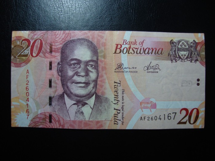 BOTSWANA 20 PULA 2009 XF+