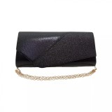 Cumpara ieftin Geanta plic de seara pentru ocazii si petreceri, negru sidefat, 26 x 12 cm, Magrot 24007