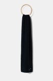 Tommy Jeans esarfa din bumbac culoarea albastru marin, neted, AM0AM12649