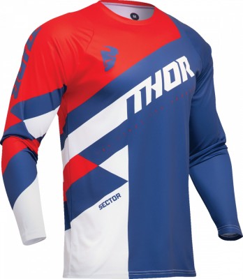 Tricou atv/cross Thor Sector Checker, culoare bleumarin/rosu, marime S Cod Produs: MX_NEW 29107603PE foto