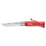 Cutit de buzunar N&deg;08, inox, 8,5cm, &quot;Colorama&quot;, Red - Opinel