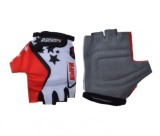 Manusi bicicleta pentru copii (alb-rosu)