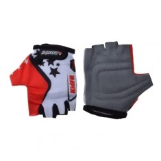 Manusi bicicleta pentru copii (alb-rosu)