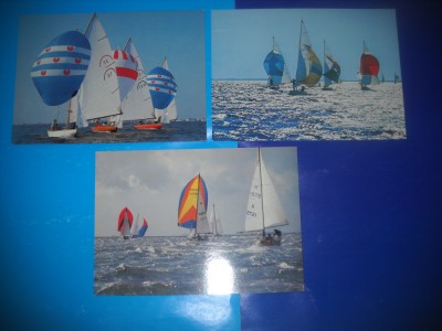 HOPCT LOT NR 957 AMBARCATIUNI CU VELE -3 CARTI POSTALE-NECIRCULATE foto