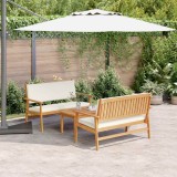 VidaXL Set de canapele pentru grădină 3 pcs Maro 75 x 45 x 38cm
