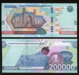 UZBEKISTAN █ bancnota █ 200000 Sum █ 2022 █ P-93 █ UNC █ necirculata