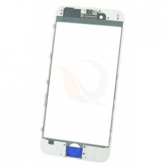 Geam sticla, iphone 6, 4.7 + rama, white foto