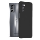 Husa soft edge compatibila cu motorola moto g62, antiamprenta, interior microfibra, camera extra pro, black