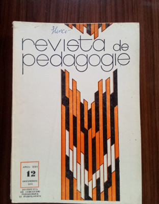 Revista de pedagogie Nr. 12/1976 foto