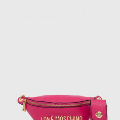 Love Moschino borseta de piele culoarea roz, JC4329PP0GK1060A