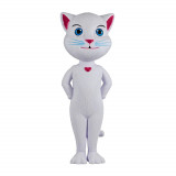 Pisicuta interactiva Talking Angela, alb, 28 cm