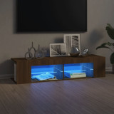 Comoda TV cu lumini LED, stejar maro, 135x39x30 cm GartenMobel Dekor, vidaXL