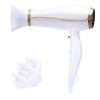 Uscator de par Luna, 2200 W, Difuzor, Concentrator, 2 Viteze, 3 Niveluri de temperatura, Alb/Gold