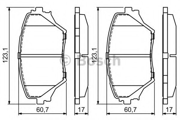 Set placute frana,frana disc TOYOTA RAV 4 II (CLA2, XA2, ZCA2, ACA2) (2000 - 2005) BOSCH 0 986 424 719