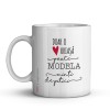 Cana Alba Personalizata Educatoare Invatatoare INOVATIX&reg;, 330ml, Ceramica, Compatibila Masina Spalat Vase/Microunde