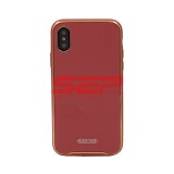 Toc TPU &amp; Glass Luxury Apple iPhone XS Max Red