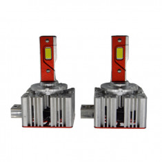 Set 2 x Becuri auto LED D1S, 10000k, 110W/set, canbus