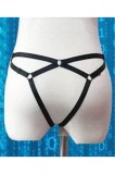 Chilot Ham Benzi Elastice Negre TOY238-1 Universal, Ajustabil S-L, Lenjerie Sexy, Fitness, Accesorii Inele
