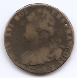 Franta Sols 1792, Louis XVI, Cupru, 36 mm, Kkm-603, Europa, Cupru (arama)