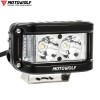 Proiector LED Moto/ATV Motowolf 25W, 6500K, DRL Albastru/Rosu, Impermeabil, Aluminiu