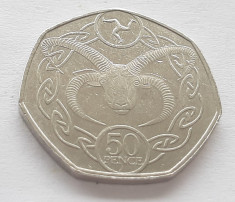 361. Moneda Insula Man 50 pence 2020 foto