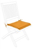 Cumpara ieftin Set 4 perne scaune textil galben 42x42x3 cm