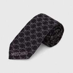 Moschino cravata de matase culoarea negru